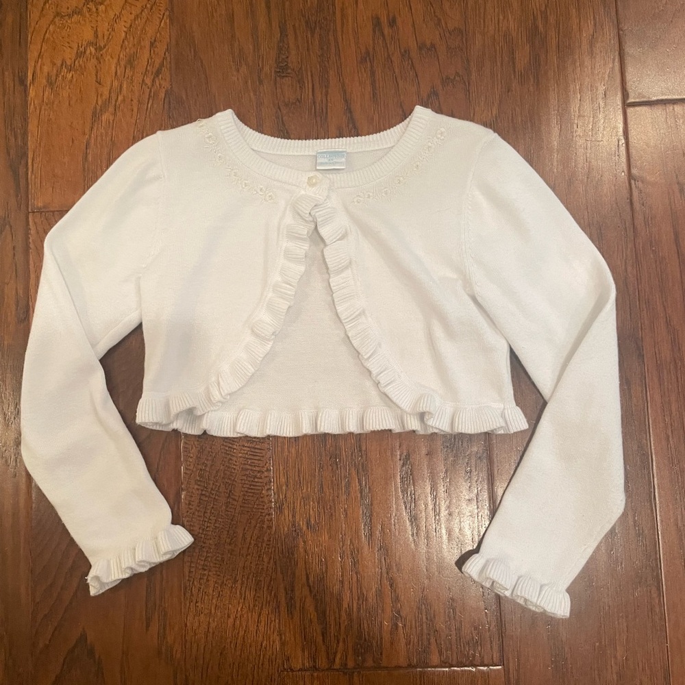 Edgehill Collection White Bolero Sweater